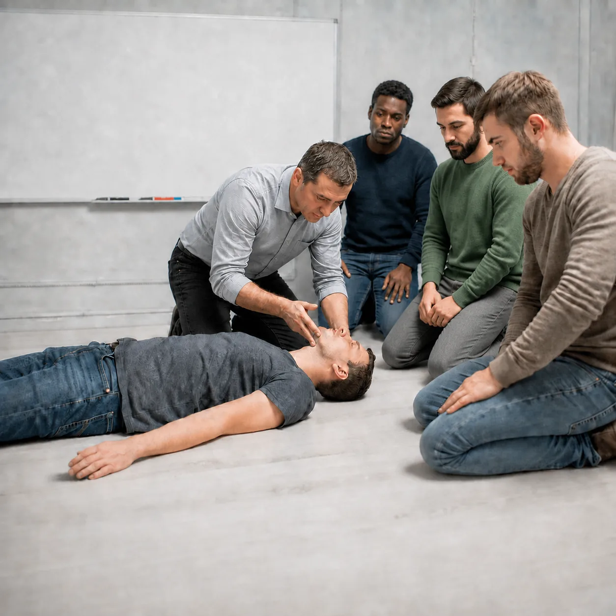 BHV-cursus met praktische chinlift-oefening